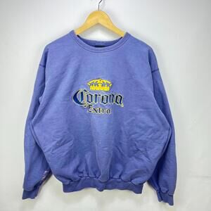 Corona Purple Crewneck Sweatshirt with Yellow Logo